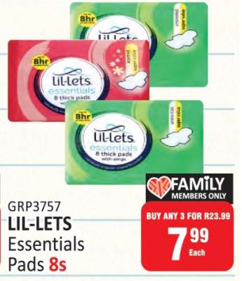 LIL-LETS Essentials Pads 8s