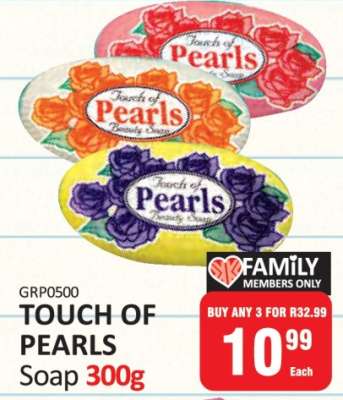 TOUCH OF PEARLS Soap 300g