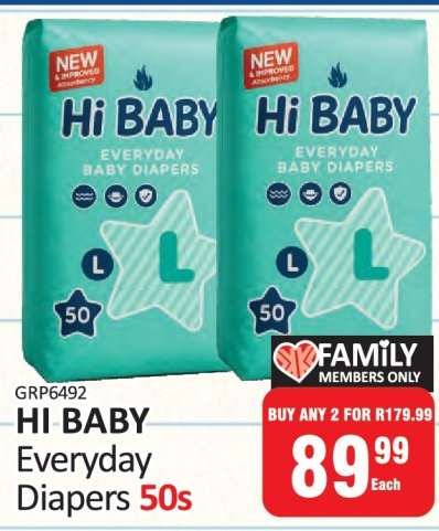 HI BABY Everyday Diapers 50s