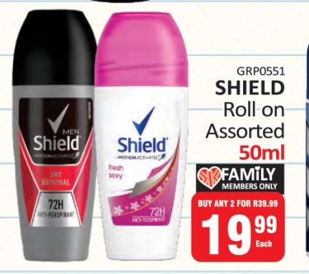 Shield Roll On Assorted 50ml