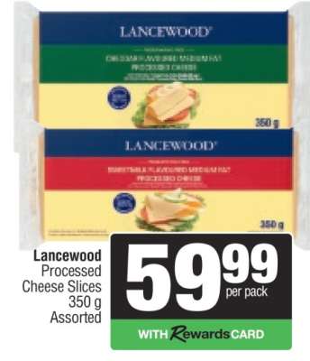 Lancewood Processed Cheese Slices