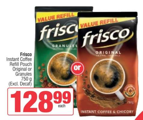 Frisco Instant Coffee Refill Pouch