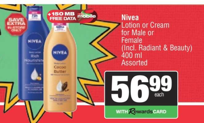 Nivea Lotion or Cream