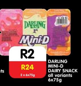 DARLING MINI-D DAIRY SNACK all variants 6x75g