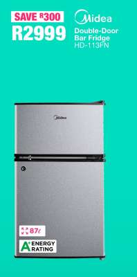 Midea Double-Door Bar Fridge HD-113FN