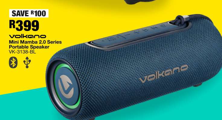 volkano Mini Mamba 2.0 Series Portable Speaker VK-3138-BL