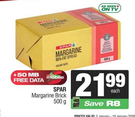 SPAR Margarine Brick 500 g