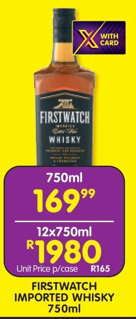 FIRSTWATCH IMPORTED WHISKY 750ml