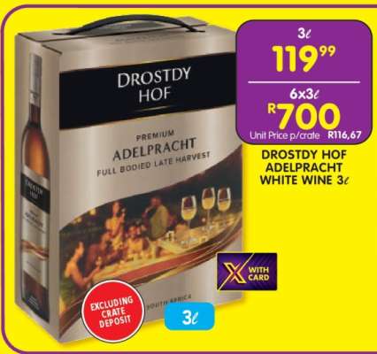 DROSTDY HOF ADELPRACHT WHITE WINE 3ℓ