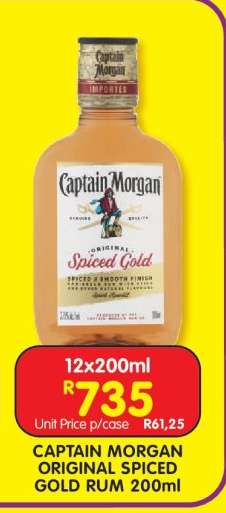 CAPTAIN MORGAN ORIGINAL SPICED GOLD RUM 200ml