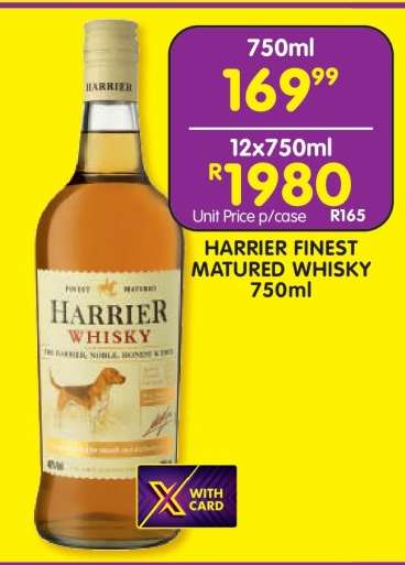 HARRIER FINEST MATURED WHISKY 750ml