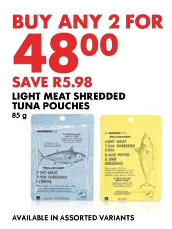 Light Meat Shredded Tuna Pouches