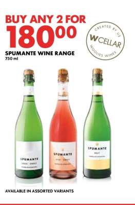 Spumante Wine Range