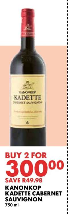 KANONKOP Kadette Cabernet Sauvignon