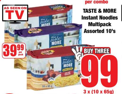 TASTE & MORE Instant Noodles Multipack Assorted 10's