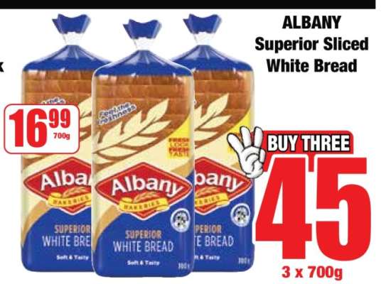 ALBANY Superior Sliced White Bread