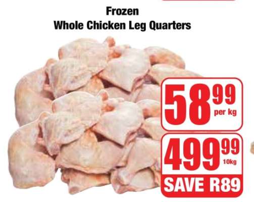 Frozen Whole Chicken Leg Quarters