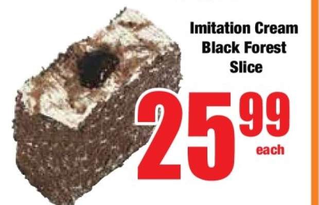 Imitation Cream Black Forest Slice