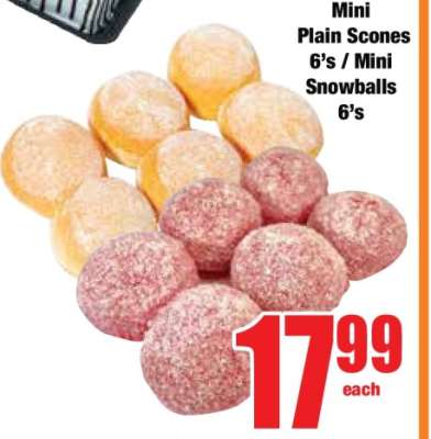 Mini Plain Scones 6's / Mini Snowballs 6's