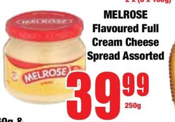 MELROSE Flavoured Full Cream Cheese Spread Assorted