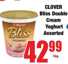 CLOVER Bliss Double Cream Yoghurt Assorted