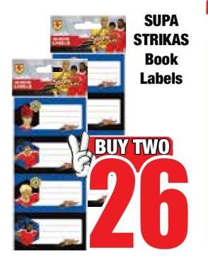 SUPA STRIKAS Book Labels