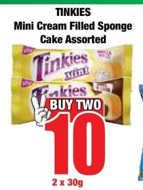 TINKIES Mini Cream Filled Sponge Cake Assorted