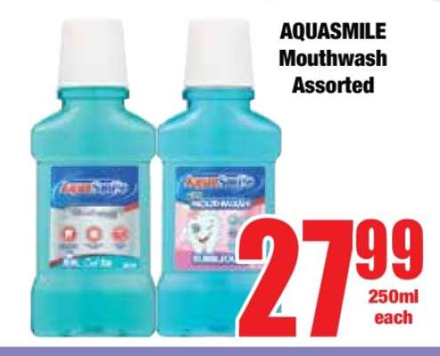AQUASMILE Mouthwash Assorted