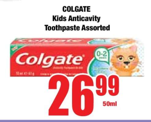 COLGATE Kids Anticavity Toothpaste Assorted