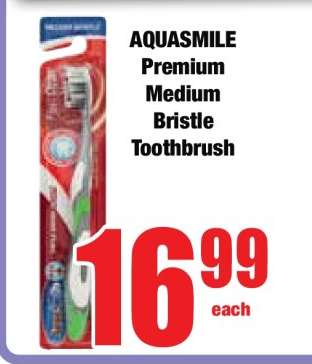 AQUASMILE Premium Medium Bristle Toothbrush