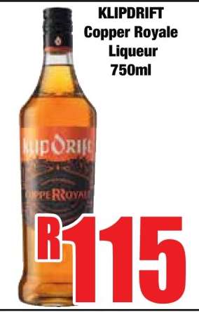 KLIPDRIFT COPPER ROYALE LIQUEUR 750ML