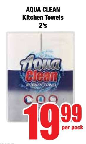 AQUA CLEAN Kitchen Towels 2's