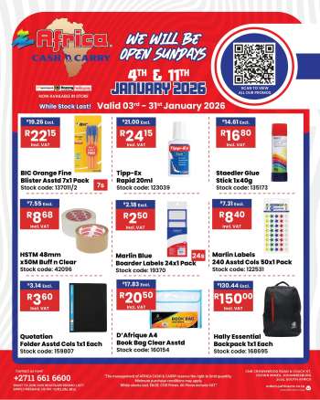 Africa Cash & Carry catalogue  - 03/01/2026 - 31/01/2026.