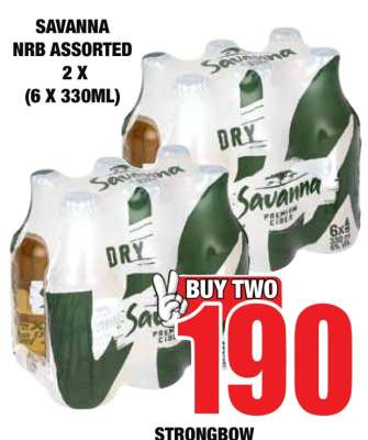 SAVANNA NRB Assorted 2 x (6 x 330ml)