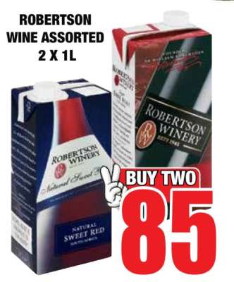 ROBERTSON WINE ASSORTED 2 X 1L