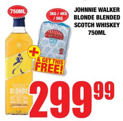 JOHNNIE WALKER BLONDE BLENDED SCOTCH WHISKEY 750ML