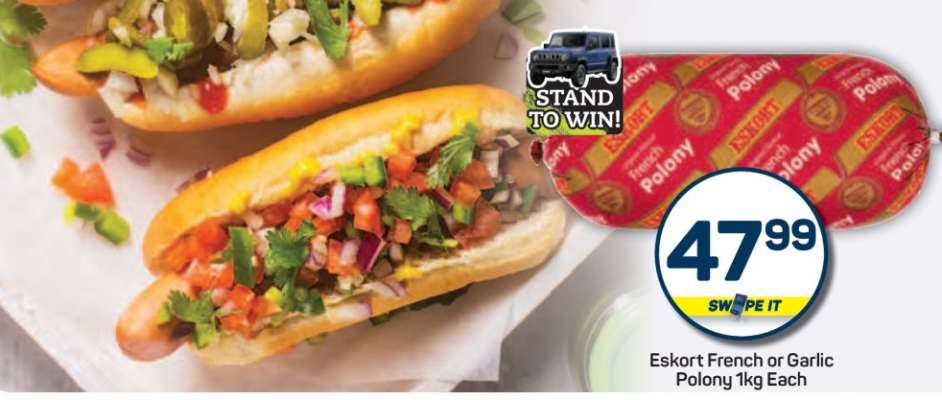 Eskort French or Garlic Polony 1kg Each