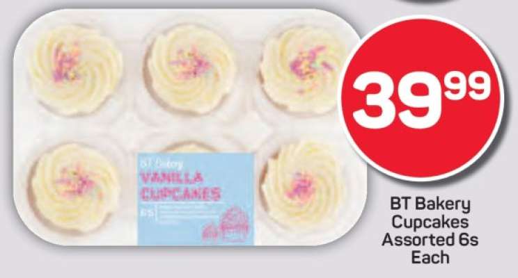 BT Bakery Cupcakes Assorted 6s Each