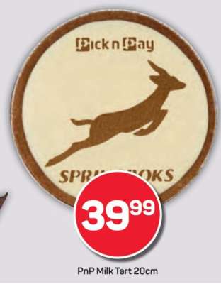 PnP Milk Tart 20cm