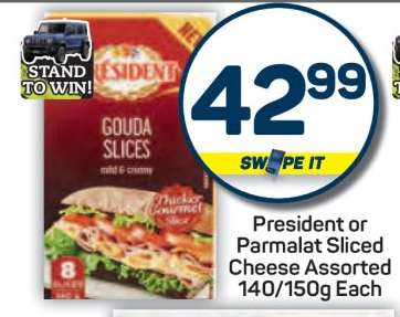 President or Parmalat Sliced Cheese Assorted 140/150g Each