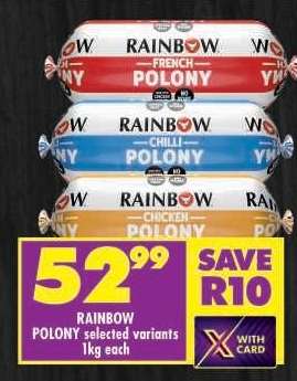 RAINBOW POLONY selected variants 1kg each