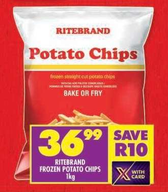 RITEBRAND FROZEN POTATO CHIPS 1kg