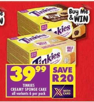 TINKIES CREAMY SPONGE CAKE
