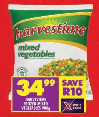 HARVESTIME FROZEN MIXED VEGETABLES 900g