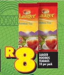 LAAGER ROOIBOS TEABAGS 10 per pack