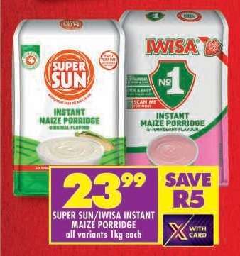 SUPER SUN/IWISA INSTANT MAIZE PORRIDGE