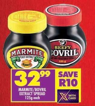 MARMITE/BOVRIL EXTRACT SPREAD 125g