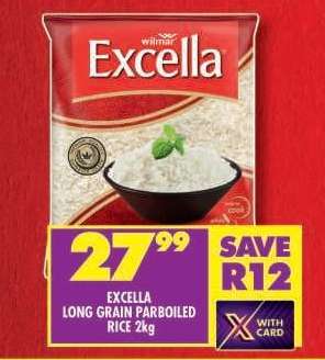Excella Long Grain Parboiled Rice 2kg