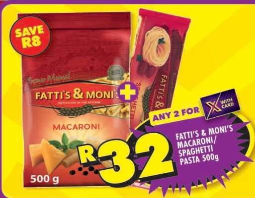 Fatti's & Moni's Macaroni/Spaghetti Pasta 500g