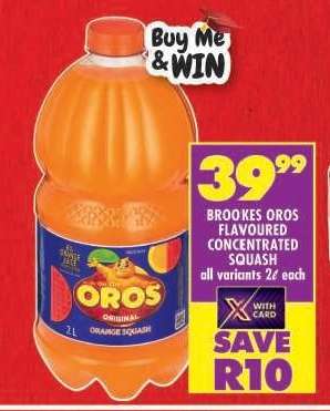 BROOKES OROS FLAVOURED CONCENTRATED SQUASH
